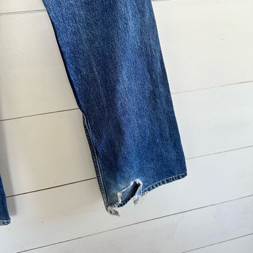 BCBG Maxazria Y2K Boot Cut Flare Distressed Jeans Size 3/4R - Picture 9 of 11